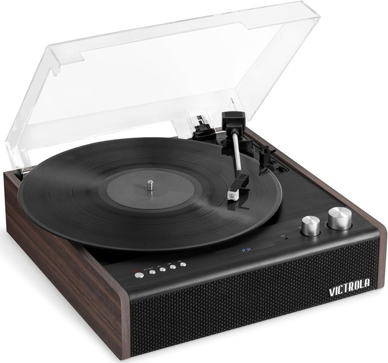 Victrola Eastwood 3-Speed Bluetooth Turntable with Built-in Speakers VTA-72 - Very Good - Espresso by Victrola - Refurbished - Very Good condition - US$69.61