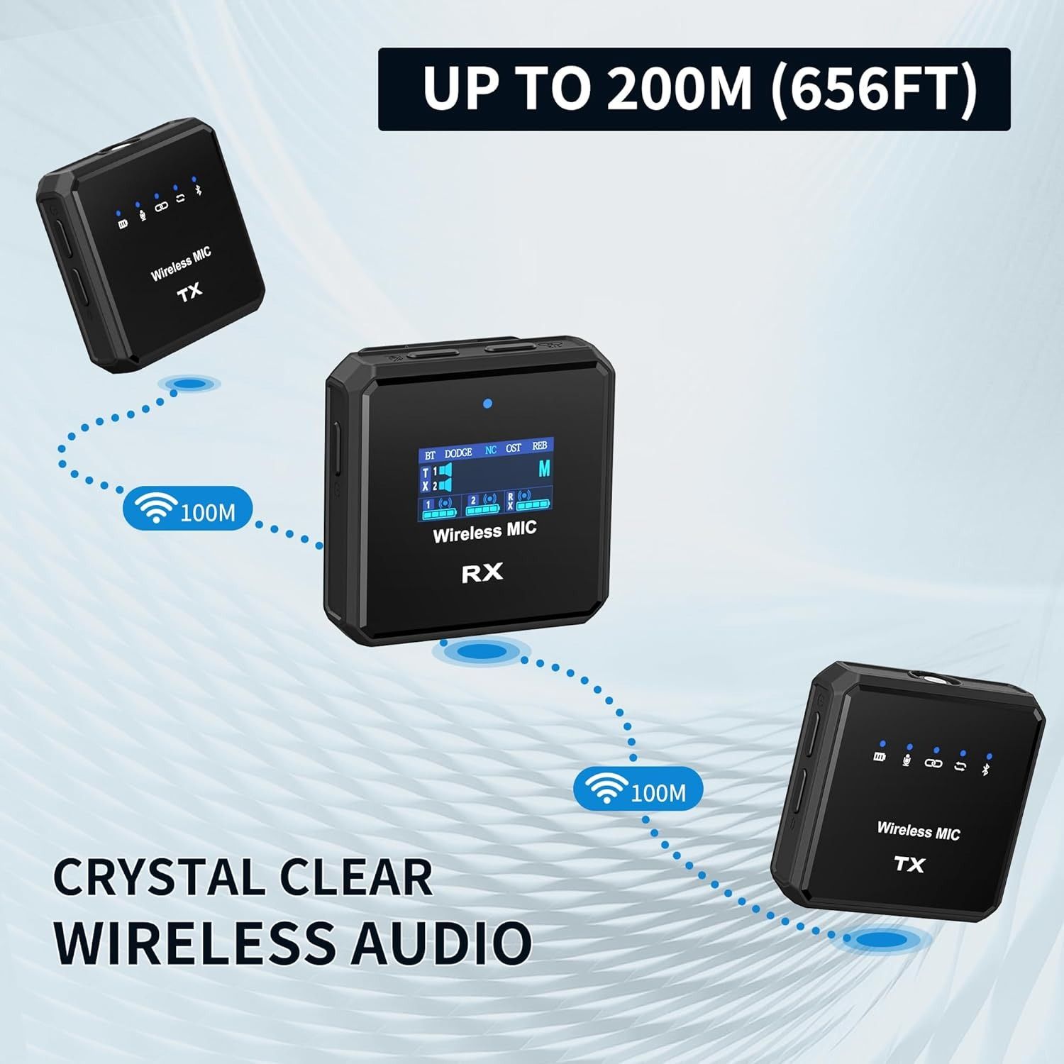 VJZFA Wireless Lavalier Microphone with Noise Cancellation - Black by VJZFA - Image 4