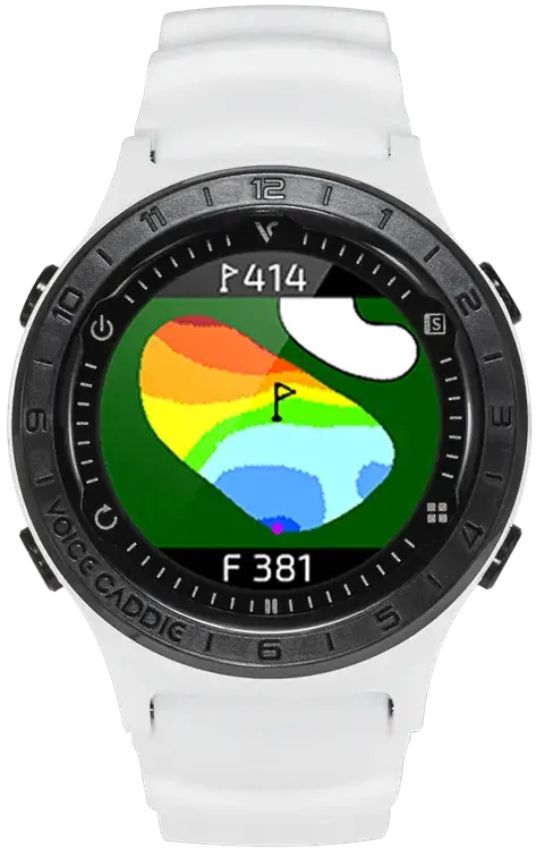 Voice Caddie A2 Golf GPS Watch - 33mm - White Plastic Case with White Silicone Silicone Band by Voice Caddie - Refurbished - Excellent condition - CA$364.98