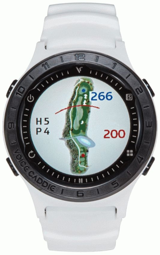 Voice Caddie A2 Golf GPS Watch - 33mm - White Plastic Case with White Silicone Silicone Band by Voice Caddie - Image 3