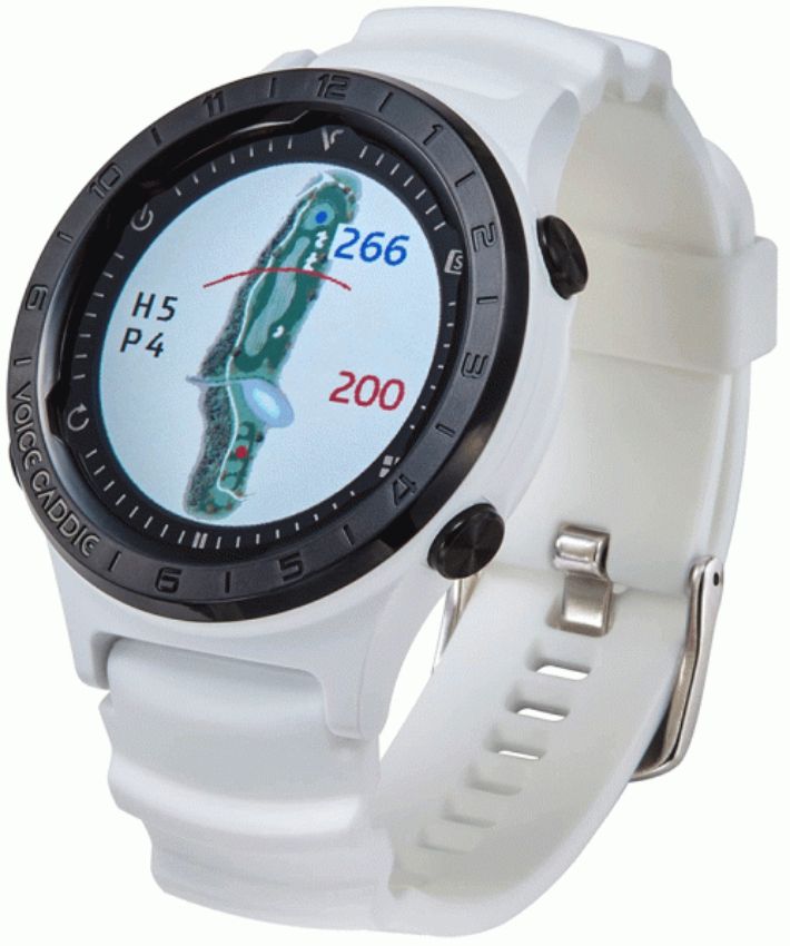 Voice Caddie A2 Golf GPS Watch - 33mm - White Plastic Case with White Silicone Silicone Band by Voice Caddie - Image 4
