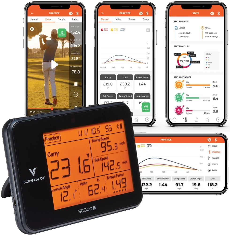 Voice Caddie Swing Caddie SC300i Portable Golf Launch Monitor - Black by Voice Caddie - Image 2