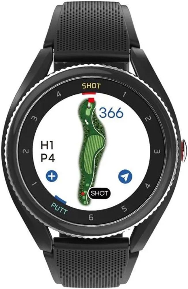 Voice Caddie T9 Golf GPS Watch - 30.4mm - Black Plastic Case with Black Silicone Silicone Band by Voice Caddie - Refurbished - Excellent condition - CA$485.98