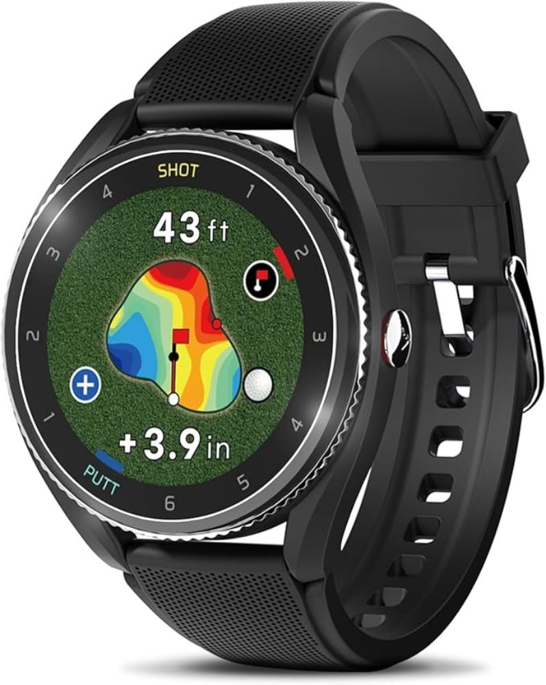 Voice Caddie T9 Golf GPS Watch - 30.4mm - Black Plastic Case with Black Silicone Silicone Band by Voice Caddie - Image 3