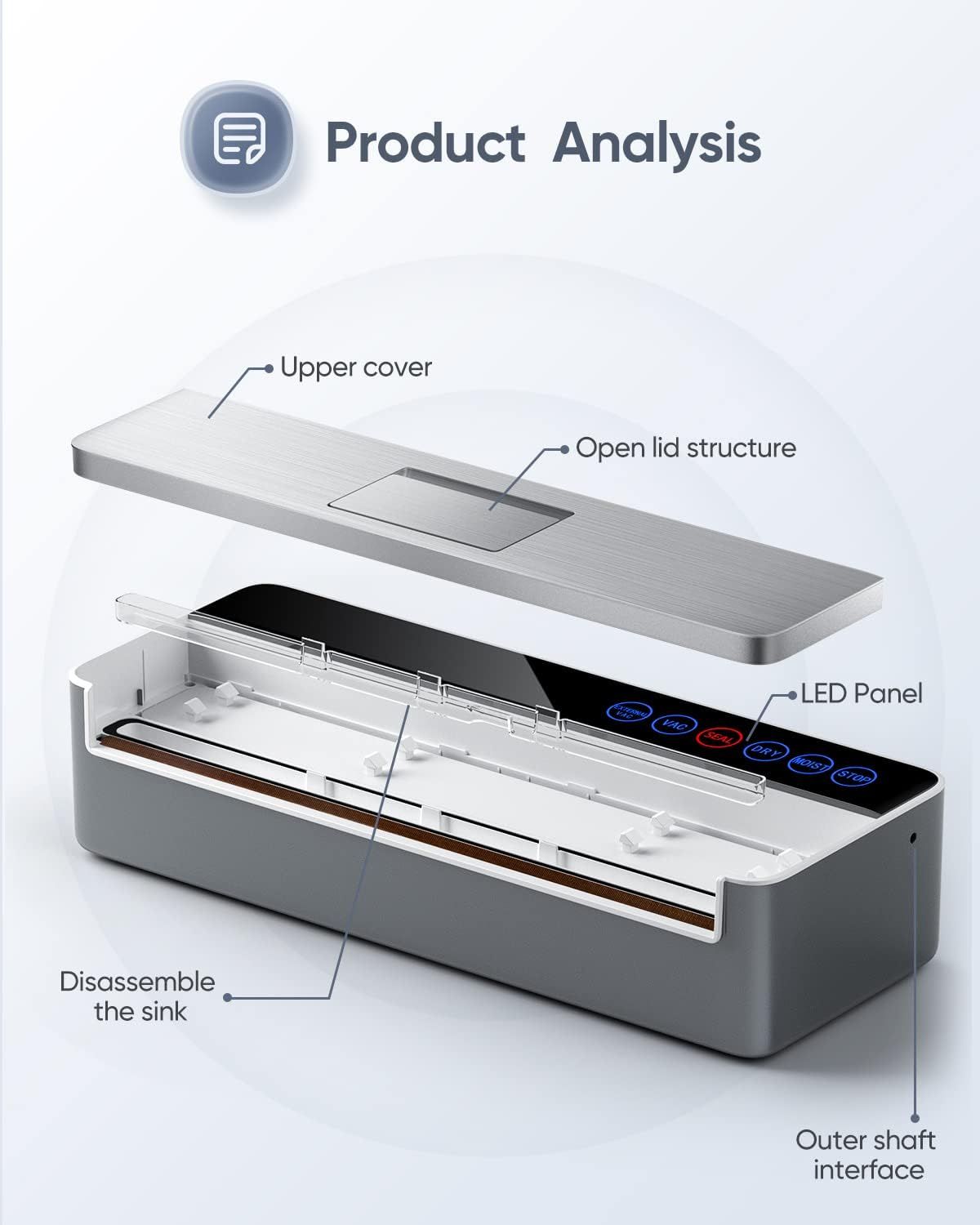 VSDK Vacuum Sealer Machine V8111 - Silver by VSDK - Refurbished - Very Good condition - Image 2