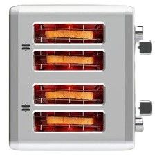 Whall KST023GU 4 Slice Toaster with 6 Bread Shade Settings - Silver by Whall - Image 4