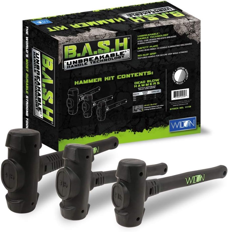 Wilton B.A.S.H 11113 Dead Blow Hammer (3 Pc) - Black by Wilton - Refurbished - Like New condition - US$162.12