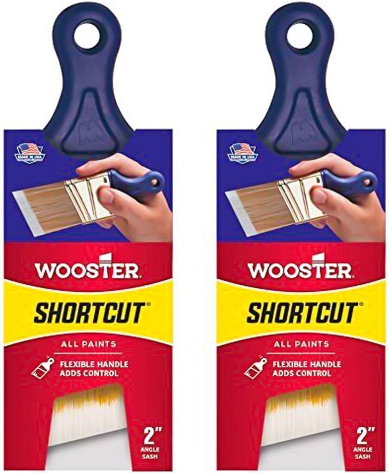 Wooster Brush Q3211-2 Shortcut Angle Sash Paint Brush 2-Inch (2 Pack) - Blue by Wooster Brush - Refurbished - Premium condition - US$17.76