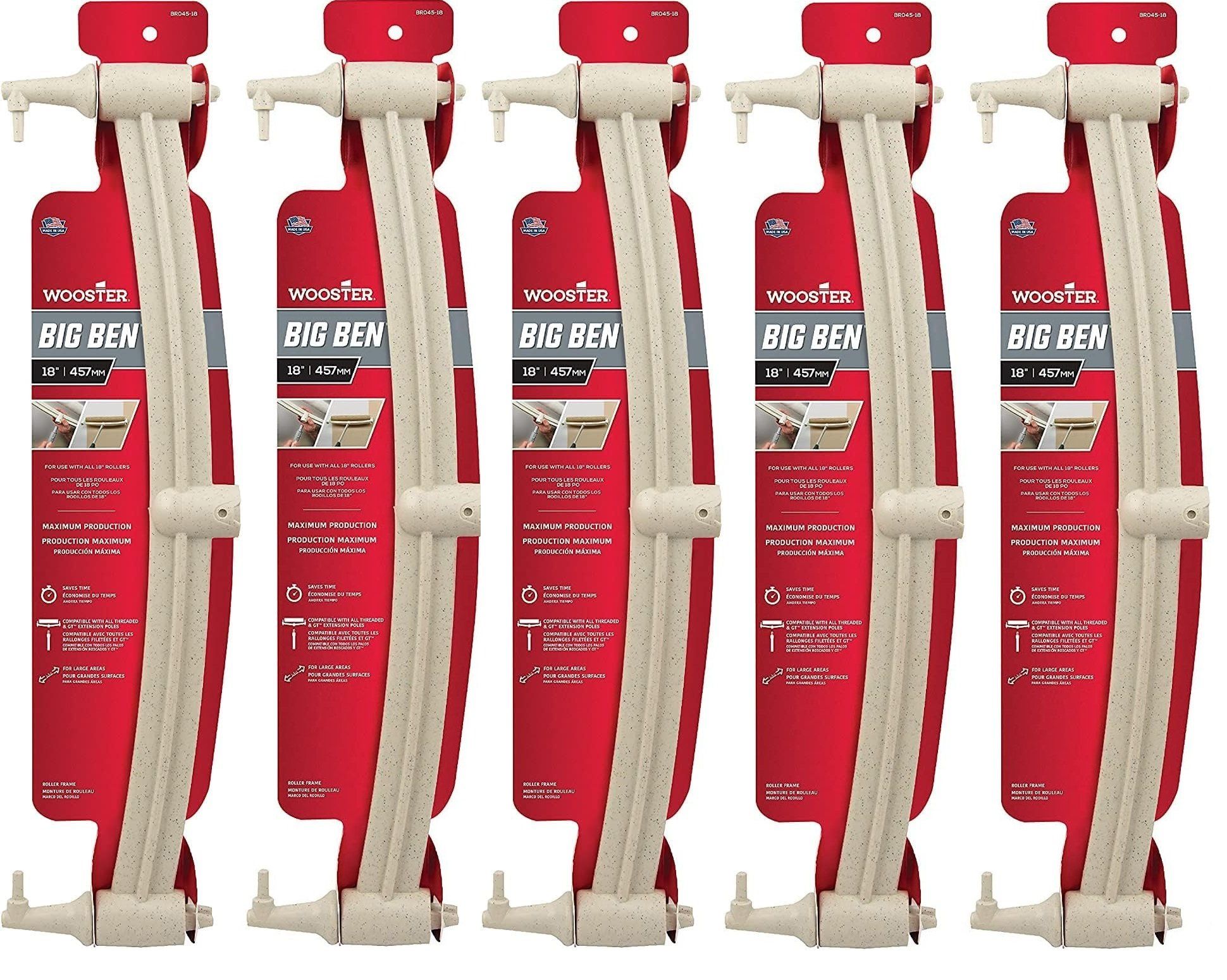 Wooster Brush Wooster BR045 18-Inch Big Ben Roller Frame (5-Pack) - Cream by Wooster Brush - Refurbished - Premium condition - US$81.36