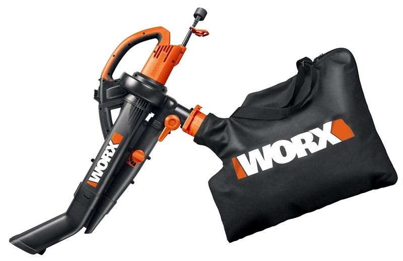 Worx WG505 Trivac 12 Amp 3-in-1 Leaf Blower - Black/Orange by Worx - Image 2