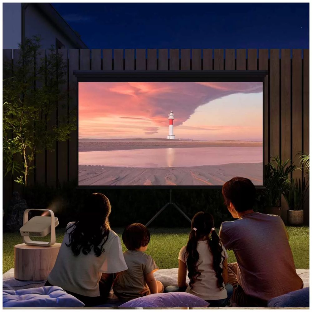 XGIMI Elfin Flip Portable Projector with Stand WK03C - Beige by XGIMI - Image 11