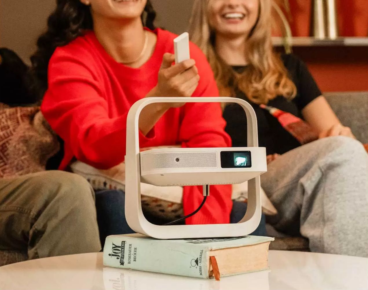 XGIMI Elfin Flip Portable Projector with Stand WK03C - Beige by XGIMI - Image 9