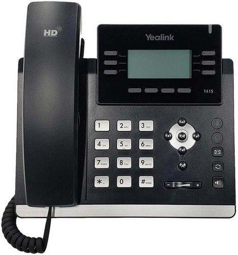 Yealink SIP-T41S Ultra Elegant Business IP Phone - Black by Yealink - Refurbished - Very Good condition - US$40.94