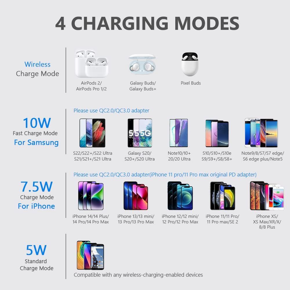 Yootech 2-in-1 Dual Wireless Charging Pads MF400 - Black by Yootech - Refurbished - Very Good condition - Image 2