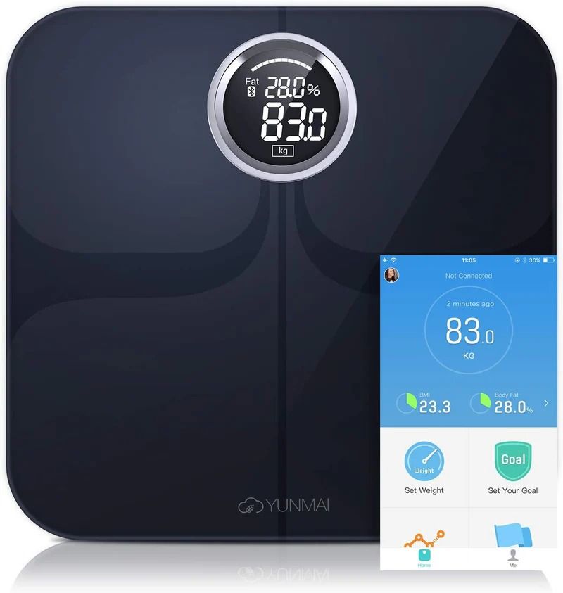 Yunmai Premium Bluetooth Smart Scale M1301-B - Black by Yunmai - Refurbished - Very Good condition - US$58.27