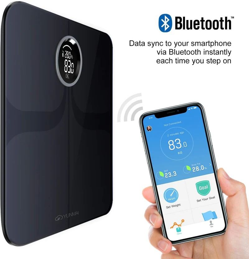 Yunmai Premium Bluetooth Smart Scale M1301-B - Black by Yunmai - Image 2