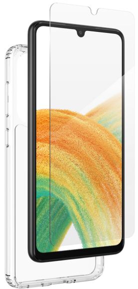 Zagg Bundle Pack Glass Screen Protector & Protective Phone Case for Samsung Galaxy A33 5G - Clear by Zagg - Refurbished - Brand New condition - US$8.78