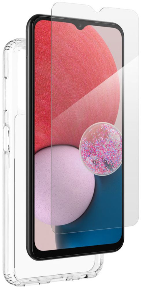 ZAGG Bundle Pack Glass Scren Protector & Protective Phone Case for Samsung Galaxy A13 - Clear by ZAGG - Refurbished - Brand New condition - US$13.93