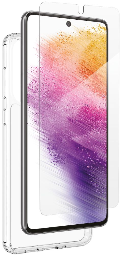 ZAGG Bundle Pack Glass Scren Protector & Protective Phone Case for Samsung Galaxy A73 5G - Clear by ZAGG - Refurbished - Brand New condition - US$9.25