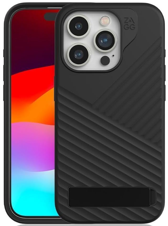 Zagg Denali Snap with Kickstand Phone Case for iPhone 15 Pro - Black by Zagg - Refurbished - Brand New condition - US$61.48