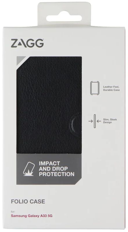 Zagg Folio Phone Case for Samsung Galaxy A33 5G - Black by Zagg - Refurbished - Brand New condition - Image 2