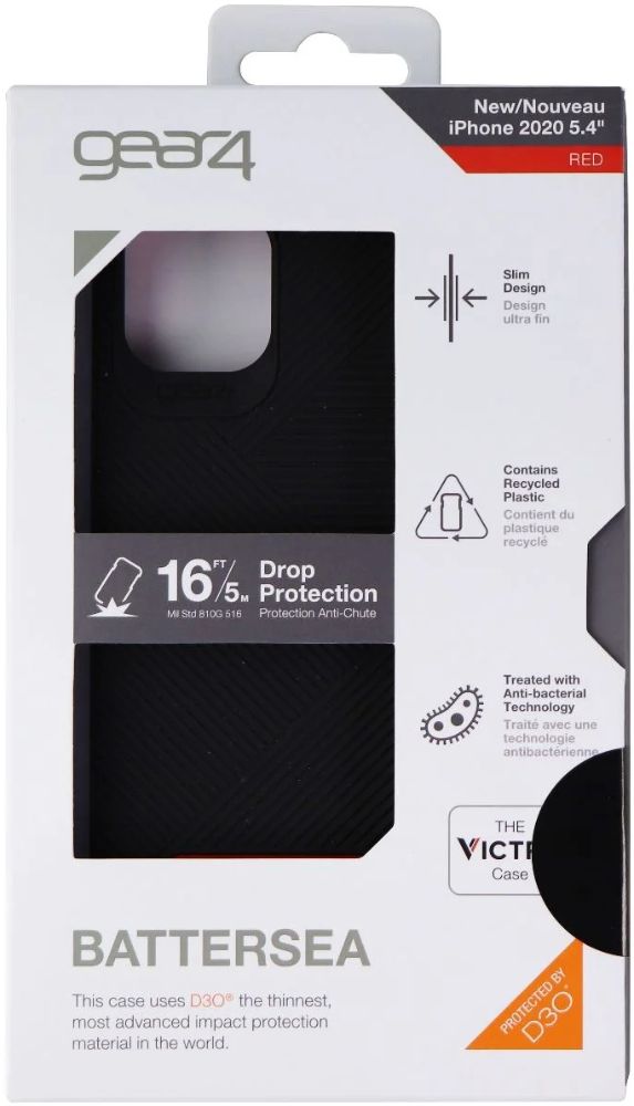 ZAGG Gear4 Battersea Series Phone Case for Apple iPhone 12 mini - Black/Red by ZAGG - Refurbished - Brand New condition - Image 4