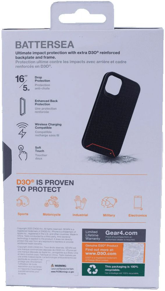 ZAGG Gear4 Battersea Series Phone Case for Apple iPhone 12 mini - Black/Red by ZAGG - Refurbished - Brand New condition - Image 5