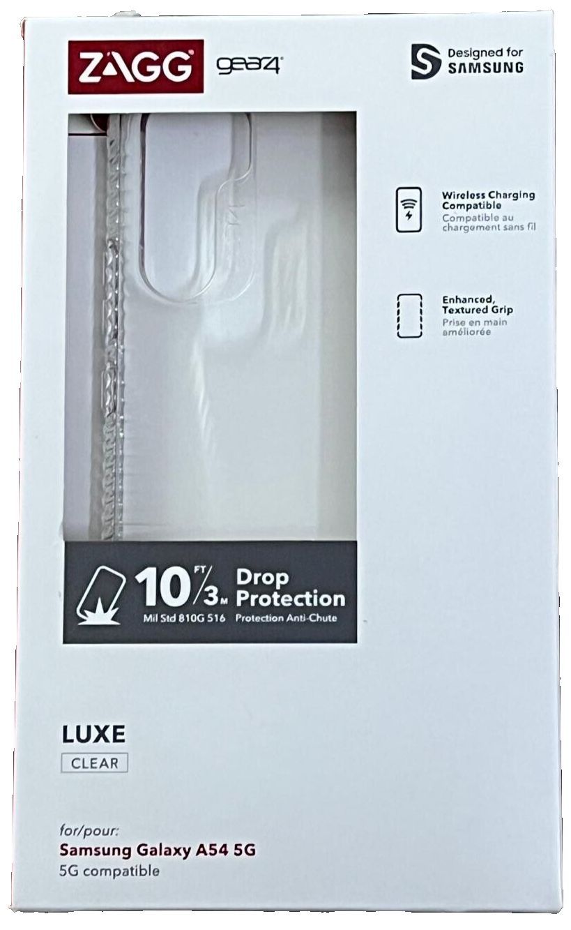 Zagg Gear4 Luxe Phone Case for Samsung Galaxy A54 5G - Clear by Zagg - Refurbished - Brand New condition - Image 3
