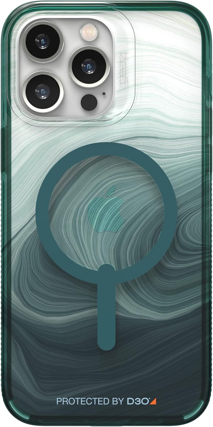 ZAGG Gear4 Milan Snap Phone Case with Magsafe for iPhone 14 Pro Max - Green Swirl by ZAGG - Refurbished - Brand New condition - US$18.53
