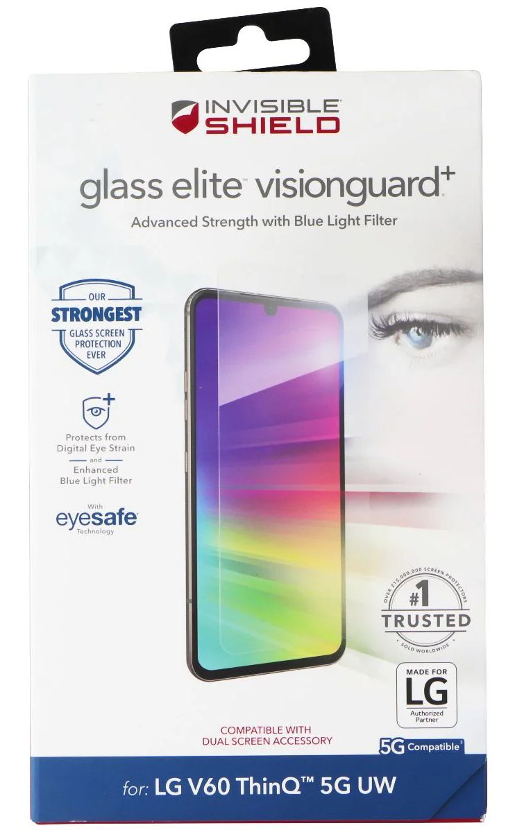 Zagg Glass Elite VisionGuard+ Screen Protector for V60 ThinQ 5G UW - Clear by Zagg - Image 3