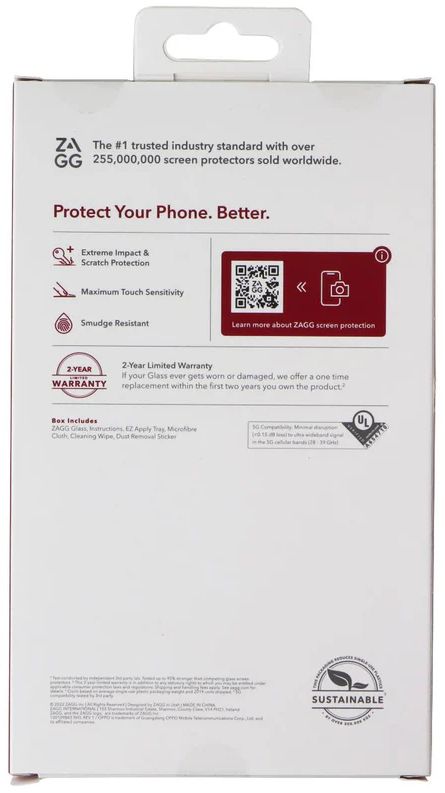 Zagg Glass Series Tempered Glass Screen Protector for Oppo Find x5 Lite 5G - Clear by Zagg - Refurbished - Brand New condition - Image 2