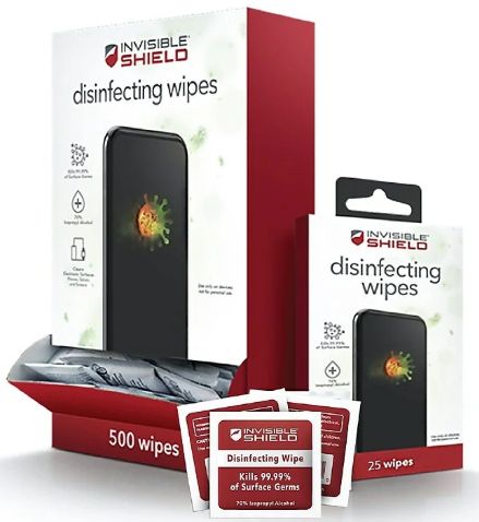 Zagg Invisible Shield Disinfecting Wipes Pack (25 Wipes) - White by Zagg - Refurbished - Brand New condition - Image 3