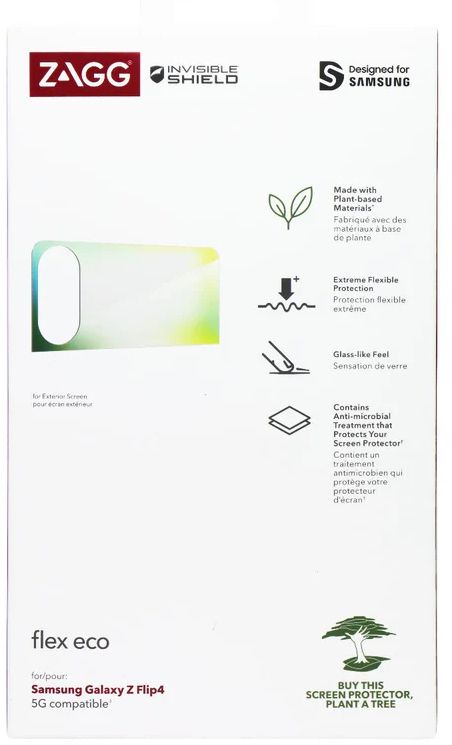 Zagg Invisible Shield Flex Eco Exterior Screen Protector for Galaxy Z Flip4 - Clear by Zagg - Refurbished - Brand New condition - US$10.43