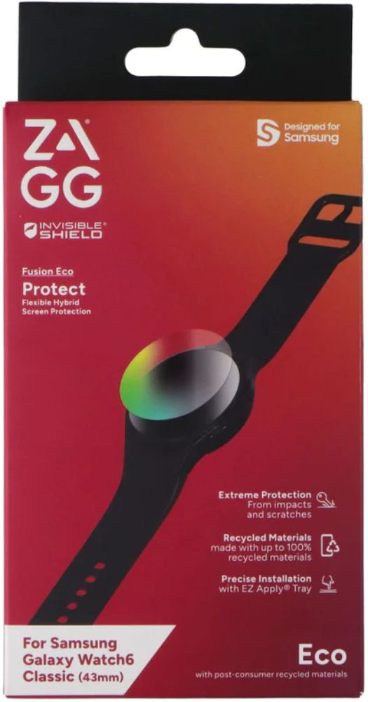 ZAGG InvisibleShield Fusion Eco Screen Protect for Samsung Galaxy Watch6 Classic (43mm) - Clear by ZAGG - Image 6