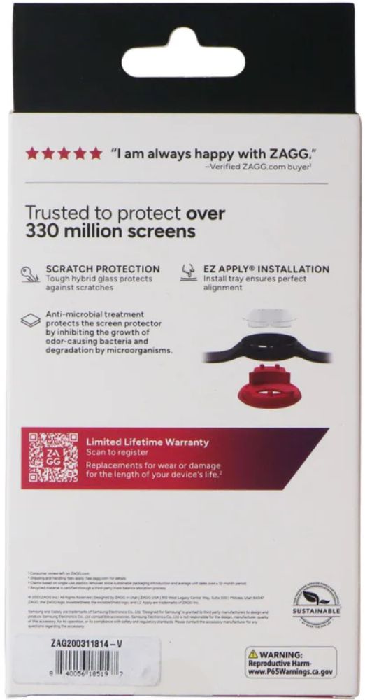 ZAGG InvisibleShield Fusion Eco Screen Protect for Samsung Galaxy Watch6 Classic (43mm) - Clear by ZAGG - Image 7