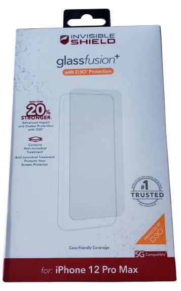 Zagg Invisible Shield Fusion+ D30 Screen Protector for iPhone 12 Pro Max - Clear by Zagg - Refurbished - Brand New condition - US$61.48