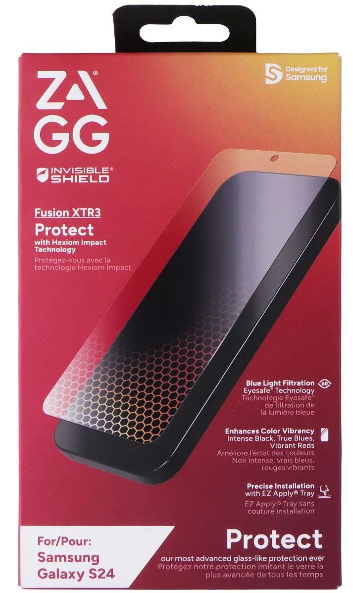 Zagg Invisible Shield Fusion XTR3 Screen Protector For Samsung Galaxy S24 - Clear by Zagg - Refurbished - Brand New condition - US$20.43