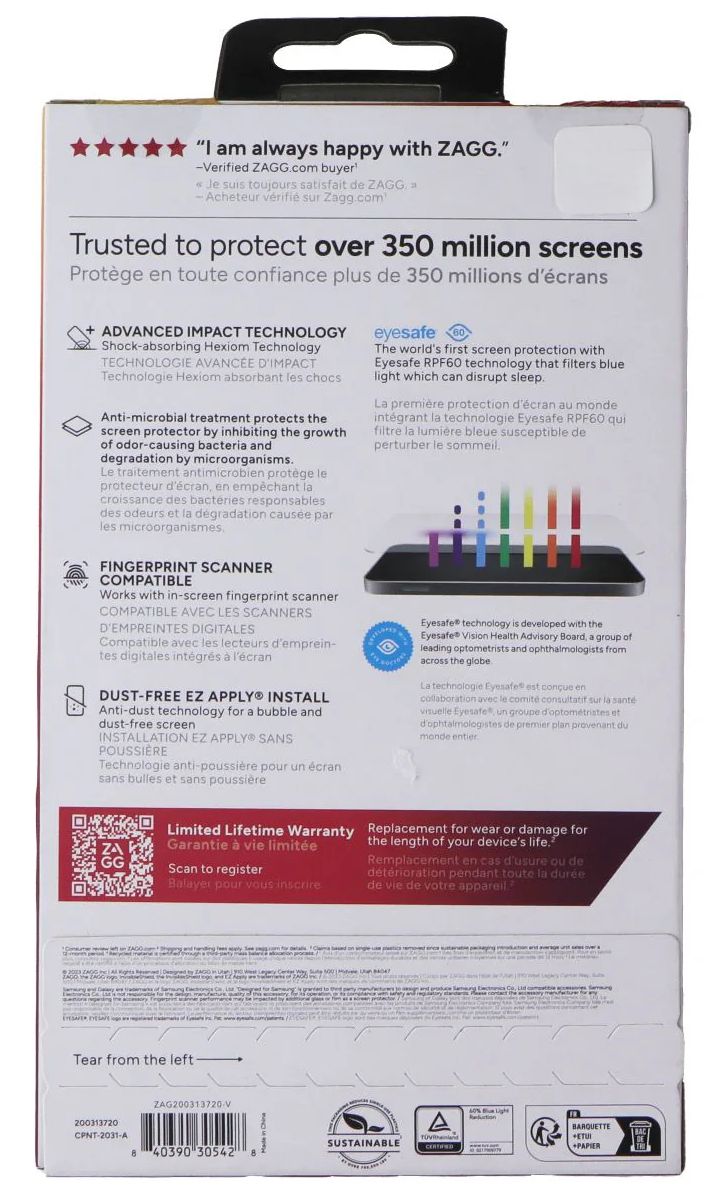 Zagg Invisible Shield Fusion XTR3 Screen Protector For Samsung Galaxy S24 - Clear by Zagg - Image 2