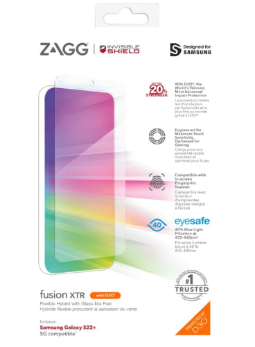 Zagg InvisibleShield Fusion XTR with D3O Screen Protector for Galaxy S22 Plus - Clear by Zagg - Refurbished - Brand New condition - Image 3