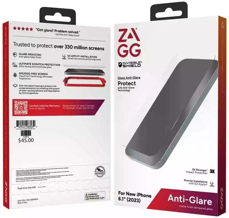 Zagg Invisible Shield Glass Anti-glare Screen Protector for iPhone 15 - Clear by Zagg - Image 2