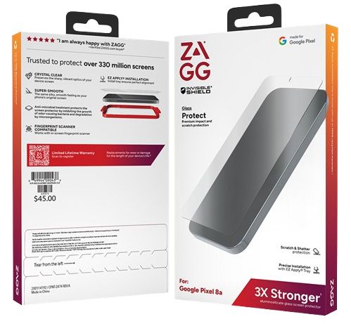 Zagg Invisible Shield Glass Biometric Screen Protector for Google Pixel 8a - Clear by Zagg - Refurbished - Brand New condition - US$50.98