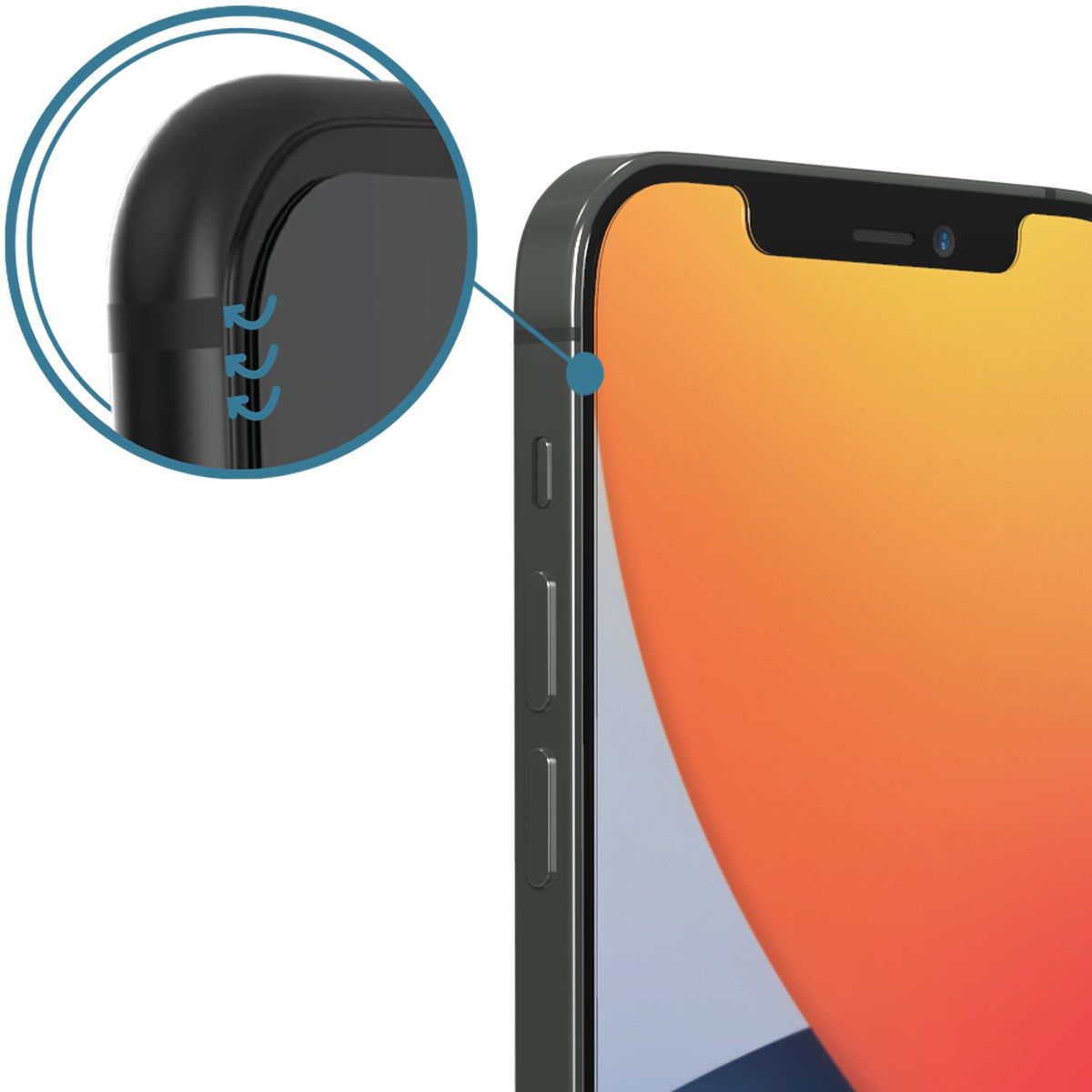 Zagg InvisibleShield Glass Elite Anti-Glare+ Screen Protector for iPhone 12 mini - Clear by Zagg - Refurbished - Brand New condition - Image 3