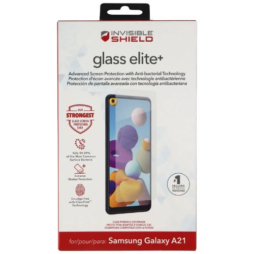 Zagg Invisible Shield Glass Elite+ Screen Protector for Galaxy A21 - Clear by Zagg - Refurbished - Brand New condition - US$13.93