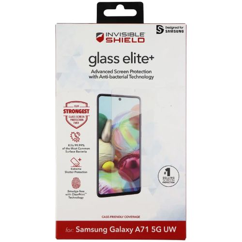 Zagg Invisible Shield Glass Elite+ Screen Protector for Galaxy A71 (5G) UW - Clear by Zagg - Refurbished - Brand New condition - US$13.93