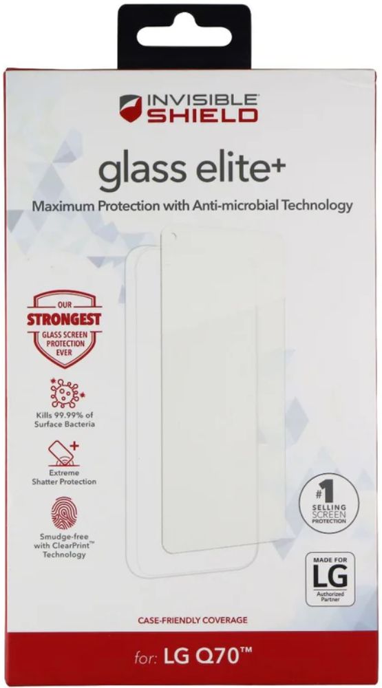 ZAGG Invisible Shield Glass Elite+ Screen Protector for LG Q70 - Clear by ZAGG - Refurbished - Brand New condition - US$8.78