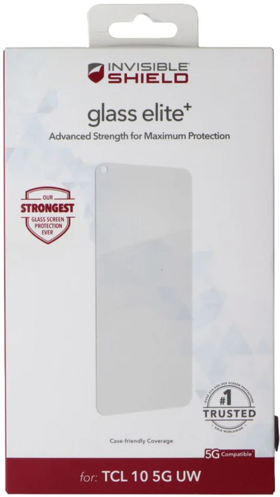 ZAGG InvisibleShield Glass Elite+ Screen Protector for TCL 10 5G UW - Clear by ZAGG - Refurbished - Brand New condition - US$13.93