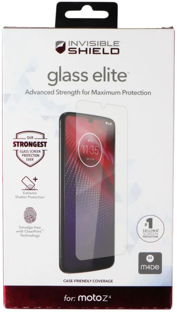 ZAGG Invisible Shield Glass Elite Screen Protector for Motorola Moto Z4 - Clear by ZAGG - Refurbished - Brand New condition - US$8.78