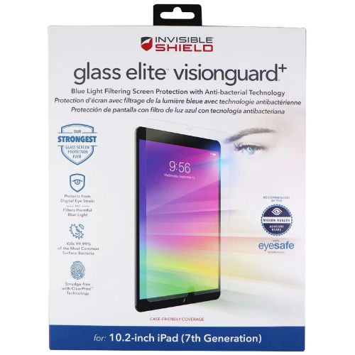 Zagg InvisibleShield Glass Elite VisionGuard+ Screen Protector for iPad 7 - Clear by Zagg InvisibleShield - Refurbished - Brand New condition - US$20.48