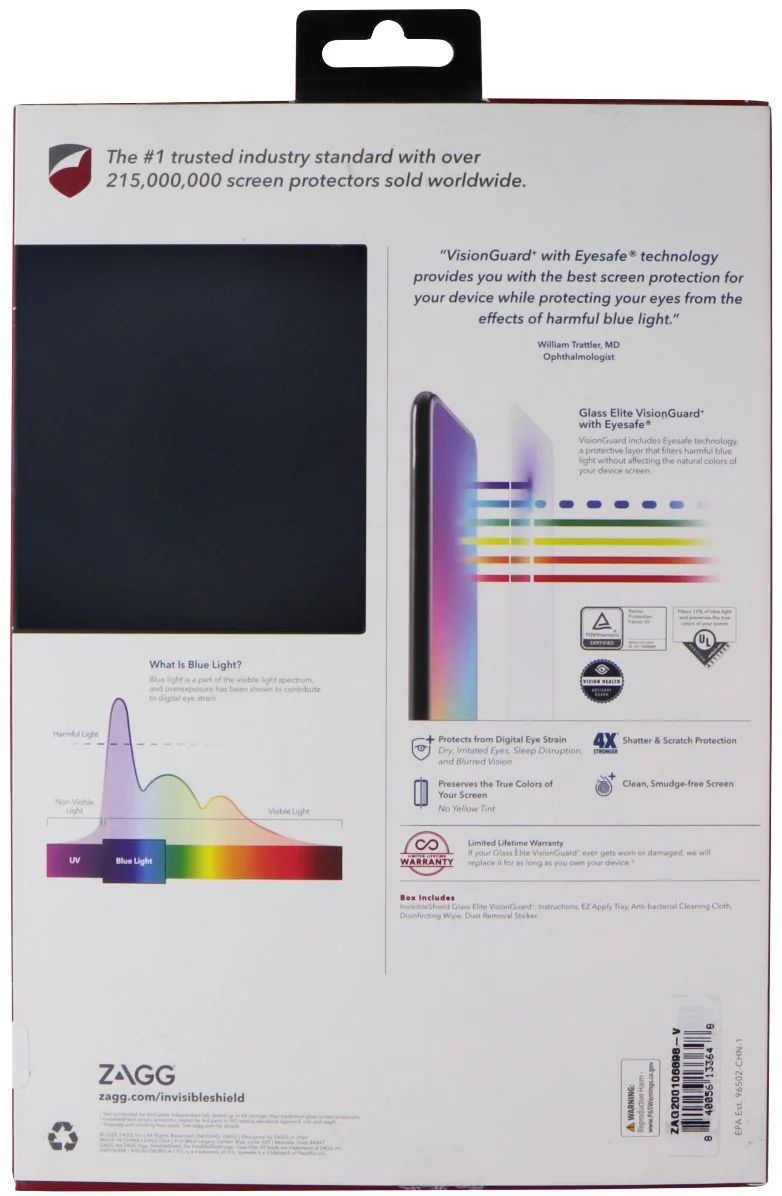 Zagg InvisibleShield Glass Elite VisionGuard+ Screen Protector for TCL Tab 8 - Clear by Zagg - Image 2