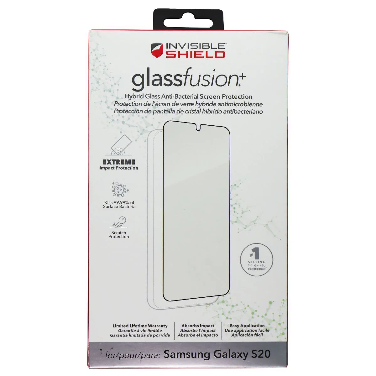 ZAGG InvisibleShield (Glassfusion+) Hybrid Glass for Samsung Galaxy S20 - Clear by Zagg - Refurbished - Brand New condition - US$13.93